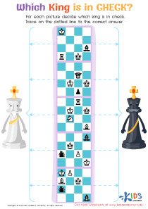 One Move Checkmates: Puzzle 4 Worksheet, Free PDF for Kids